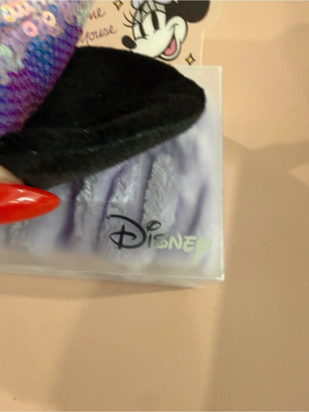 NWT The Crème Shop x Disney Minnie Mouse 3D Spa Headband Iridescent Sequin Bow